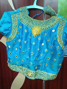 Multicolour Heavy Work Crop Top