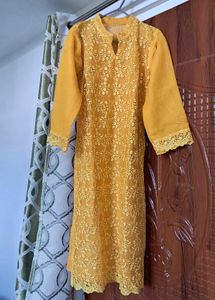 Yellow Lace Kurti 💛 ✨️