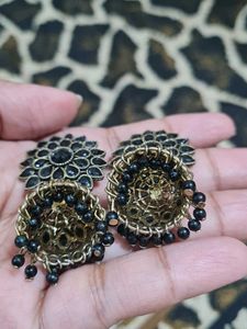 Black Jhumka Earrings