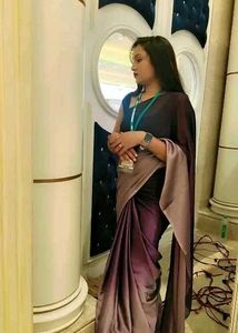 Beautiful 😍 Purple Shade Alia Style Saree 😍💞