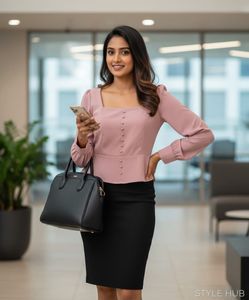 Pink Peplum Top