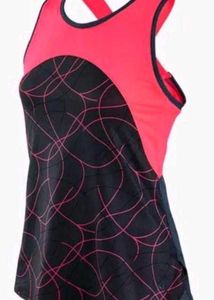 Pink &amp; Black Athletic Tank Top