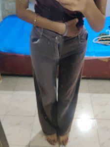 Brown Wide Leg Jeans