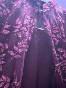 Elegant Maroon Floral Maxi Dress