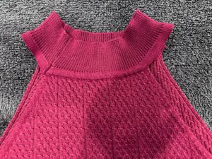 Maroon Knit Sleeveless Top