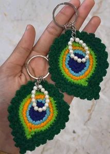 Peacock Feather Keychain