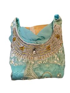Aqua Embroidered Salwar Kameez Suit