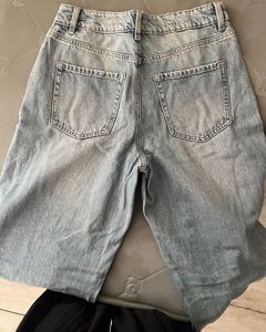 Garage High Rise Waist Wide Leg Ripped Jeans Denim