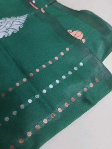 Dark Green Soft Silk Saree...