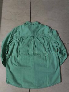 Zara Green Button-Up Shirt