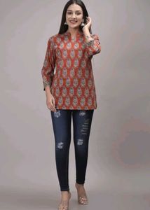 Mandarin collar tunic 💕