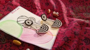 Black and White Beaded Earrings