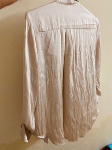H&amp;M Champagne Colour Satin Shirt