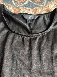 Black Sparkle Tunic Top