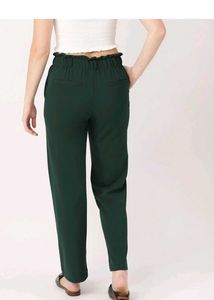 Dressberry Women Regular Fit Green Trouser