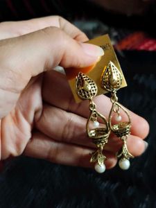 Gold Tone Drop Earrings