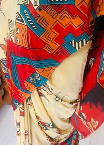 Cream Saree