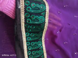 Party Wear Saree With Work Blouse