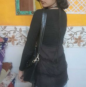 Gothic Brown Lace Top