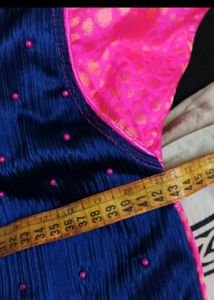 Ethinic Gown In Blue 💙 &amp; Rani Pink