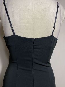 Black Asymmetrical Hem Cocktail Dress
