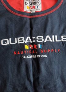 Navy Blue and Red Track Jacket