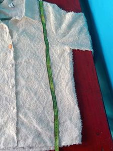 Fluffy Button-Down Shirt