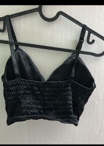 Black Satin Cami Top