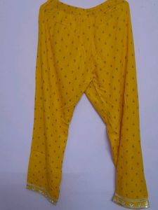 Yellow Embroidered Kurta