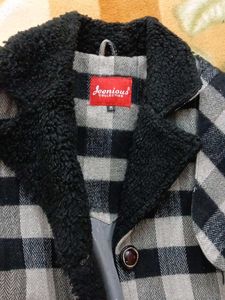 Designer Silver And Black Box Coat