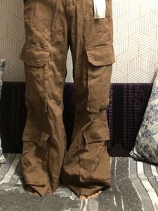 H&amp;m Brown Baggy Cargos