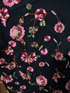 Black Embroidered Top