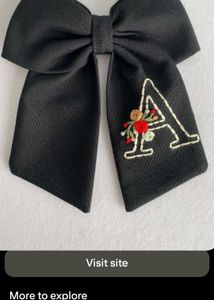 Personalized embroidery hair bows clip (pack of 1)