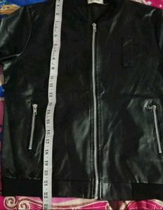 Black Faux Leather Bomber Jacket
