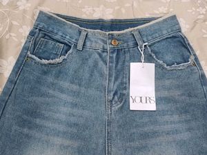 Floral Embroidered Wide Leg Jeans