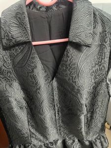 Black Paisley Blazer Dress