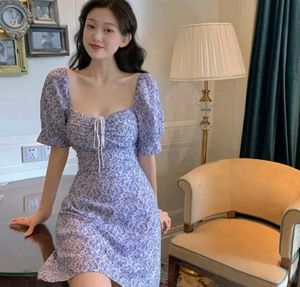 Floral Puff Sleeve Mini Dress | One Piece