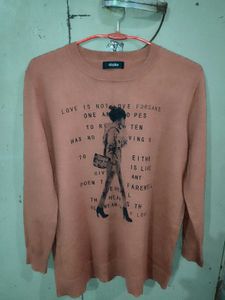 Graphic Print Long Sleeve Sweater(Surplus)