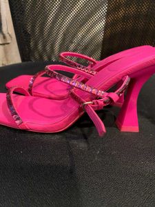 Zara rhinestone pink heels