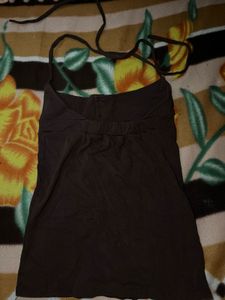 Brown Halter Tube Top