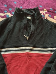 Striped Quarter-Zip Pullover