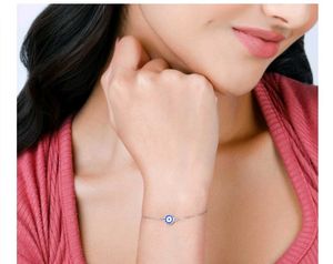 Pure 925 silver evil eye bracelet, brand new