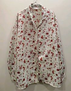 Floral Print Button-Down Shirt