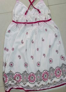 White Floral Halter Sundress