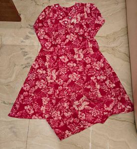 Floral Kurta Set With Mirror Design