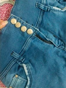 Blue High-Waisted Jeans