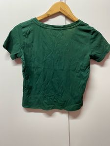 Green V-Neck Tee