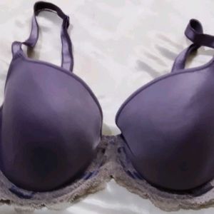 Purple Lace Trim Bra