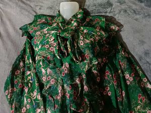 Floral Ruffle Top