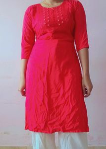 Cotton Kurti, Mirror Work